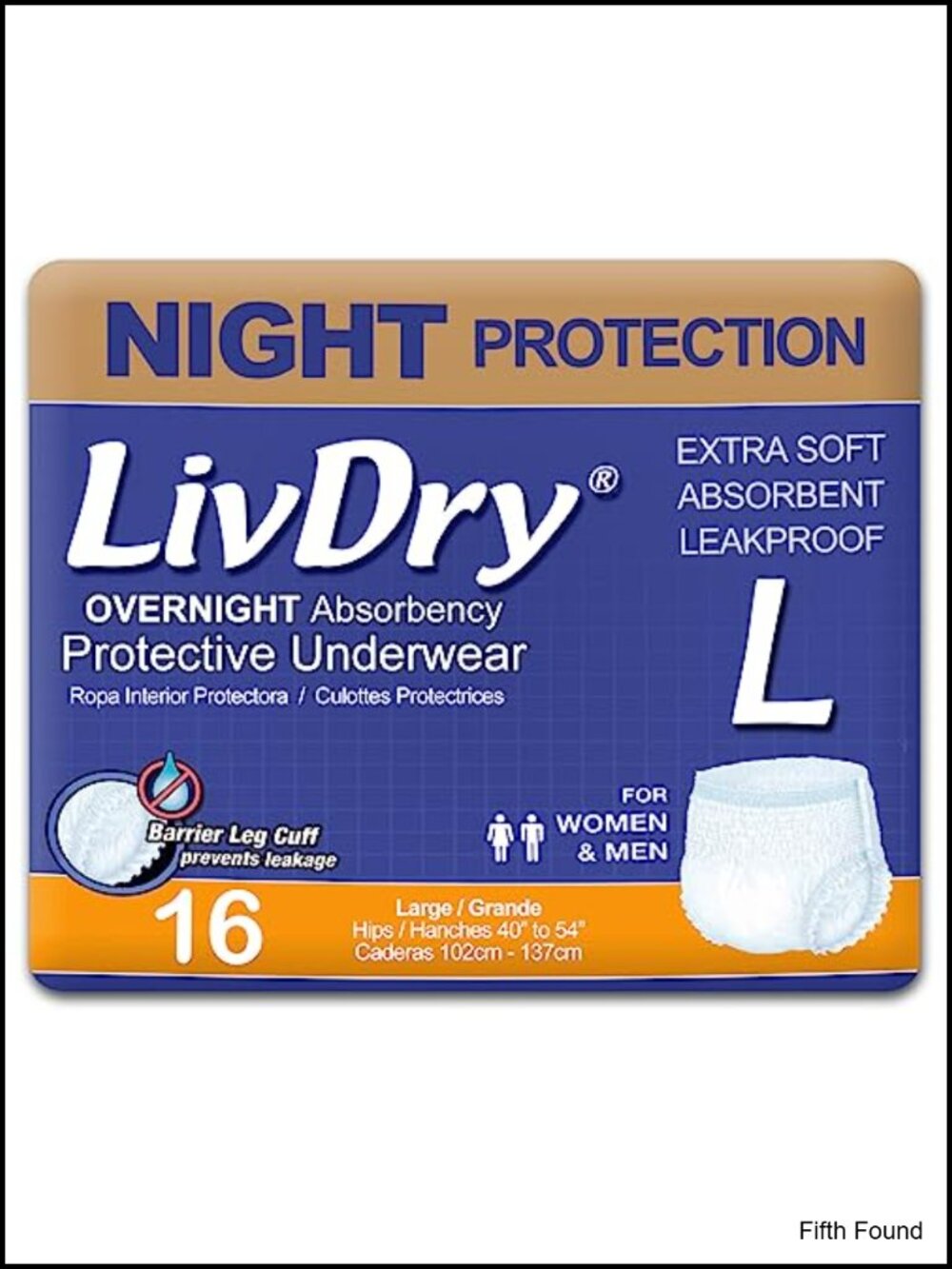 Overnight Incontinence Underwear Large, Disposable Adult Diapers, Leak